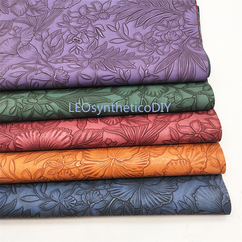 NVERIAG Embossing Faux Leather Fabric, Faux PVC Leather Fabric