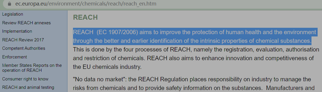 Industry standard on environment friendly