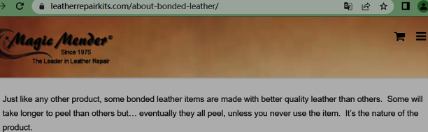 screenshot - what others say about bonded leather lifespan